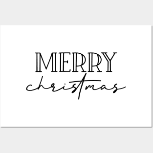 Merry christmas simple letter design Posters and Art